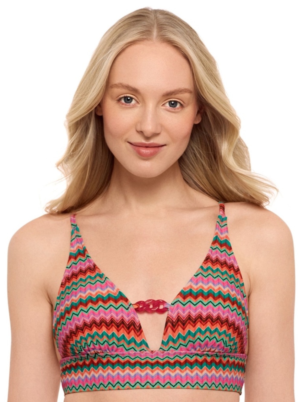 Salt + Cove Juniors' Front-Tab Midkini Top,Multi